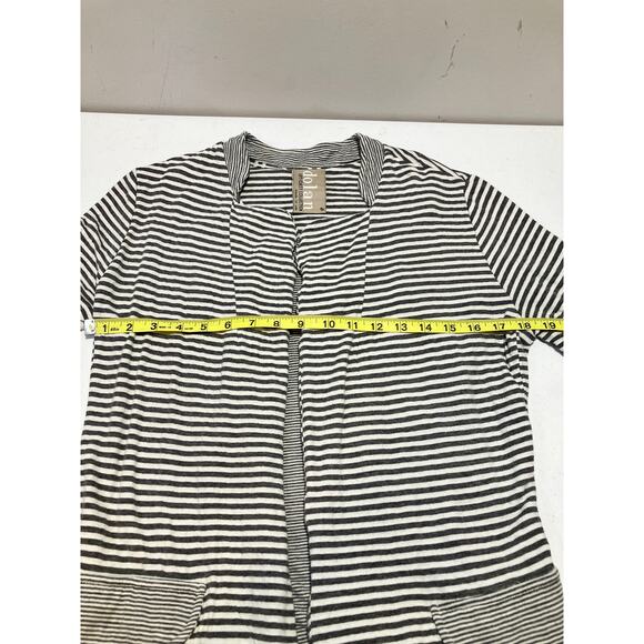 Anthropologie Dolan Gray White Stripe Open Front Cardigan Duster Jacket Size M - Picture 7 of 10
